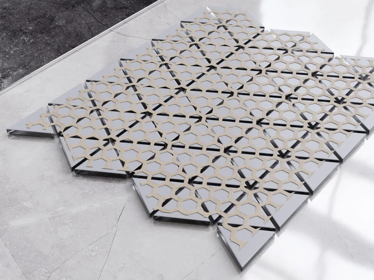 MOZAIKA SZKLANA TRIANGLE BLANKET CZARNA SOFT BLACK  – dekoracyjne do wnętrz – Szklane Mozaiki