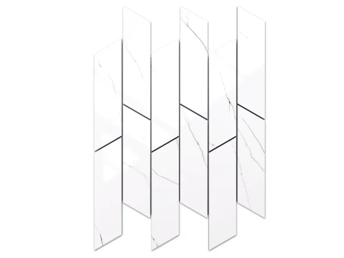 MOZAIKA GRESOWA CHEVRON STORM CARRARA WHITE
