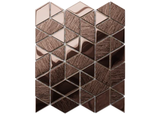 MOZAIKA SZKLANA TRIANGLE DIAMOND COPPER BROWN