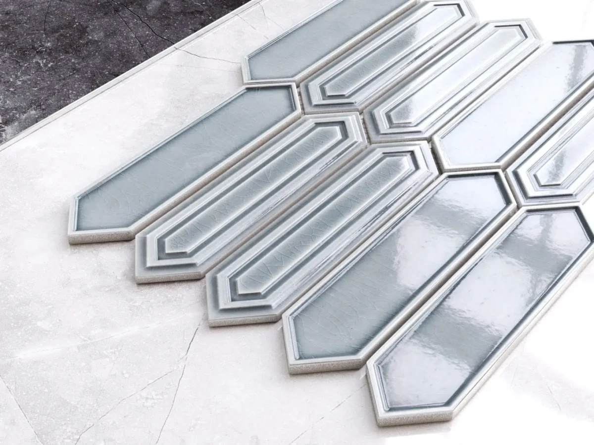 MOZAIKA CERAMICZNA VERTIGO GREY SZARA - szklanemozaiki.pl