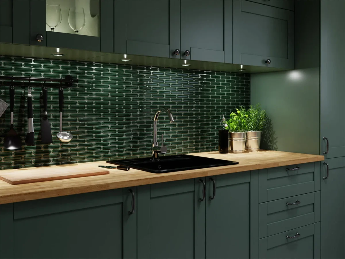 MOZAIKA CERAMICZNA SAVOIARDI EMERALD GREEN - szklanemozaiki.pl