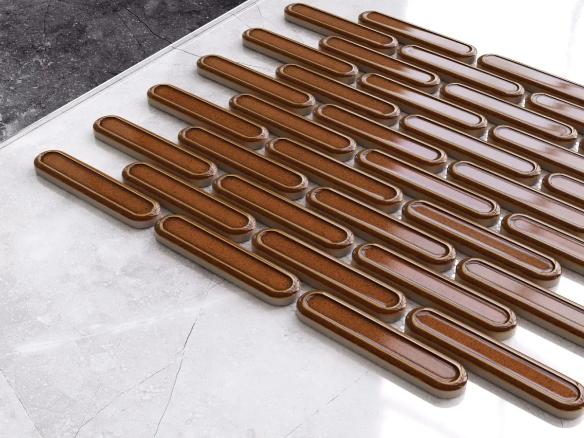 MOZAIKA CERAMICZNA SAVOIARDI CARAMEL BROWN - szklanemozaiki.pl