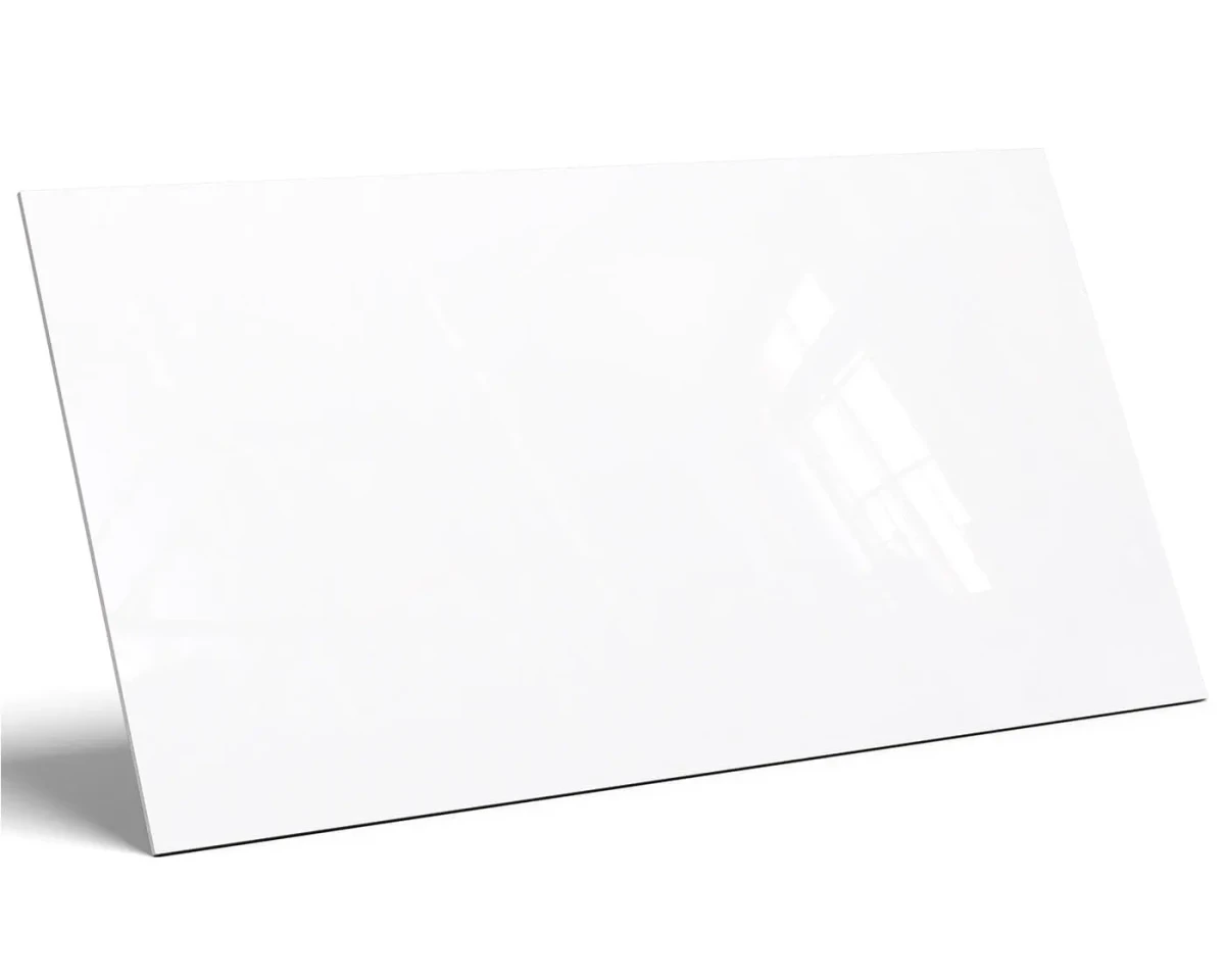 PŁYTKA REKTYFIKOWANA SZKLIWIONA BIAŁA ALASKA POLER 60x120 cm – dekoracyjne do wnętrz – Szklane Mozaiki