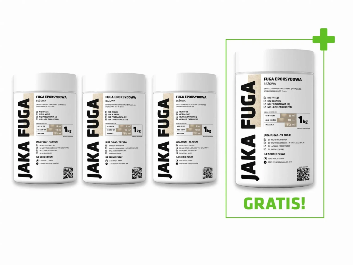 JAKA FUGA | epoksydowa FUGA BEŻOWA do płytek i mozaik – dekoracyjne do wnętrz – Szklane Mozaiki
