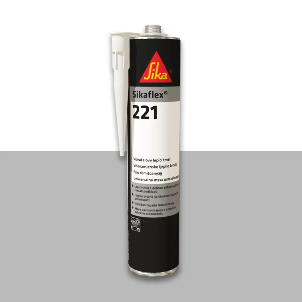 SIKAFLEX 221 KLEJ / USZCZELNIACZ 300ml SZARY – dekoracyjne do wnętrz – Szklane Mozaiki