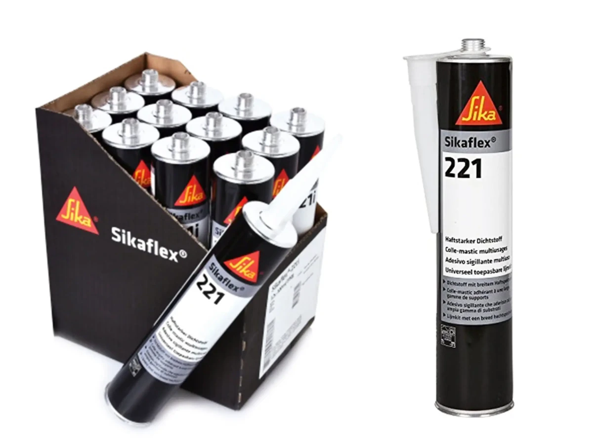 SIKAFLEX 221 KLEJ / USZCZELNIACZ 300ml SZARY – dekoracyjne do wnętrz – Szklane Mozaiki