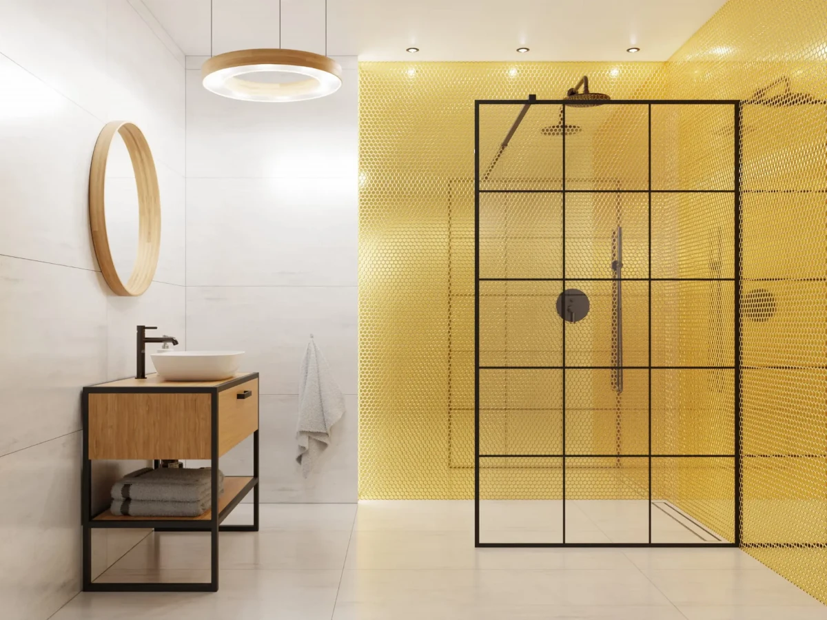 Mozaika ceramiczna Heksagon Gold metalic - szklanemozaiki.pl