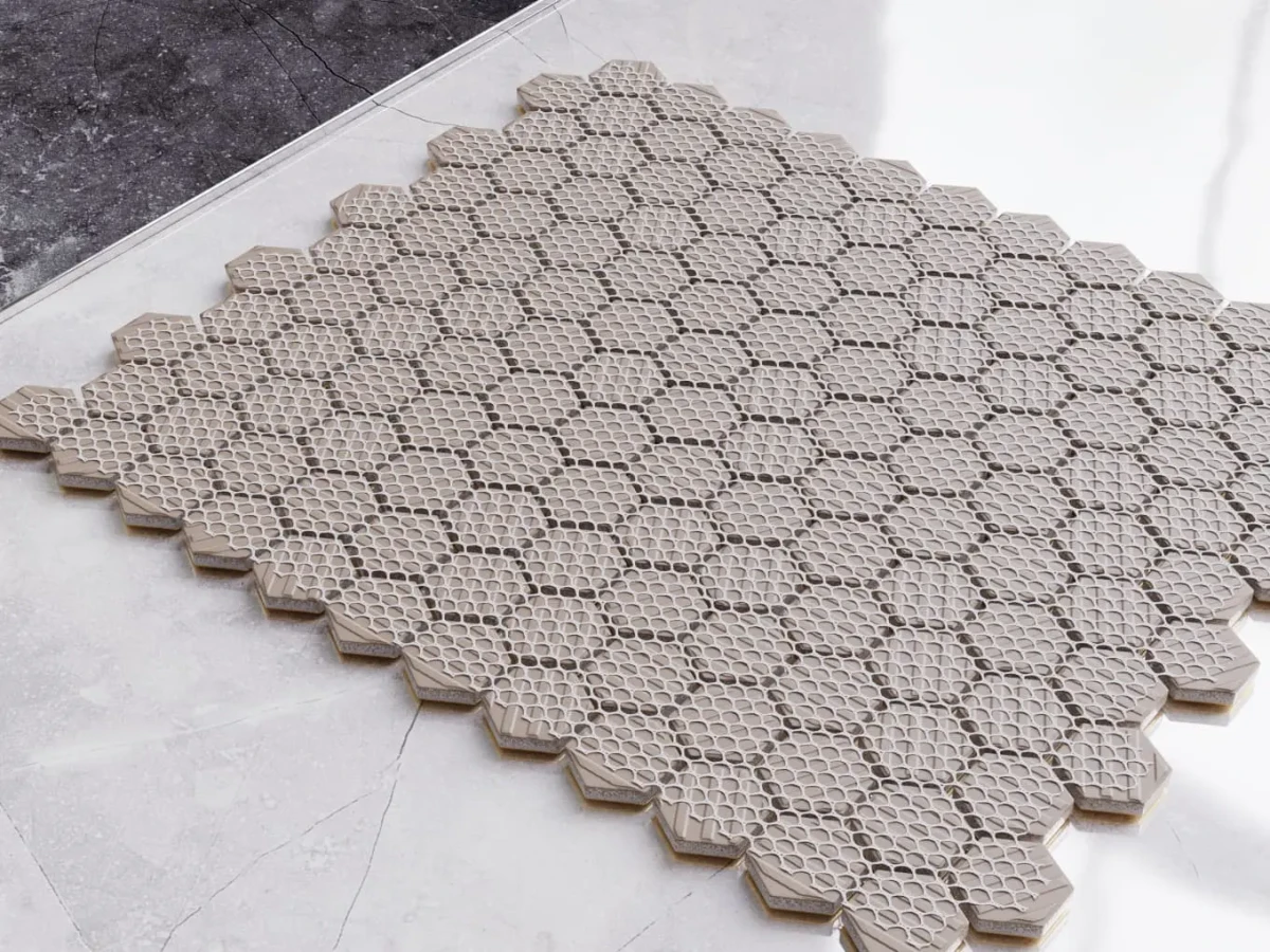 Mozaika ceramiczna Heksagon Gold metalic - szklanemozaiki.pl
