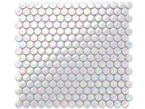MOZAIKA CERAMICZNA PENNY DOTS WHITE PEARL SHINE