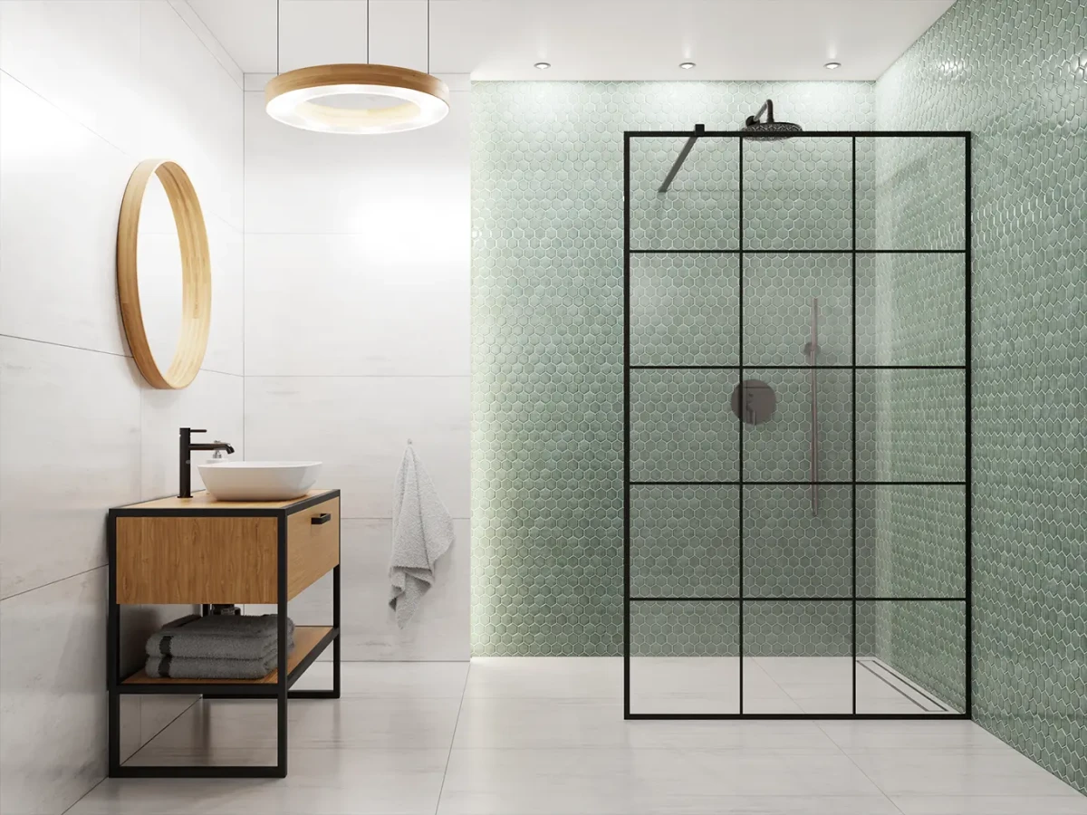 MOZAIKA CERAMICZNA HEKSAGON GREEN NORI  – dekoracyjne do wnętrz – Szklane Mozaiki