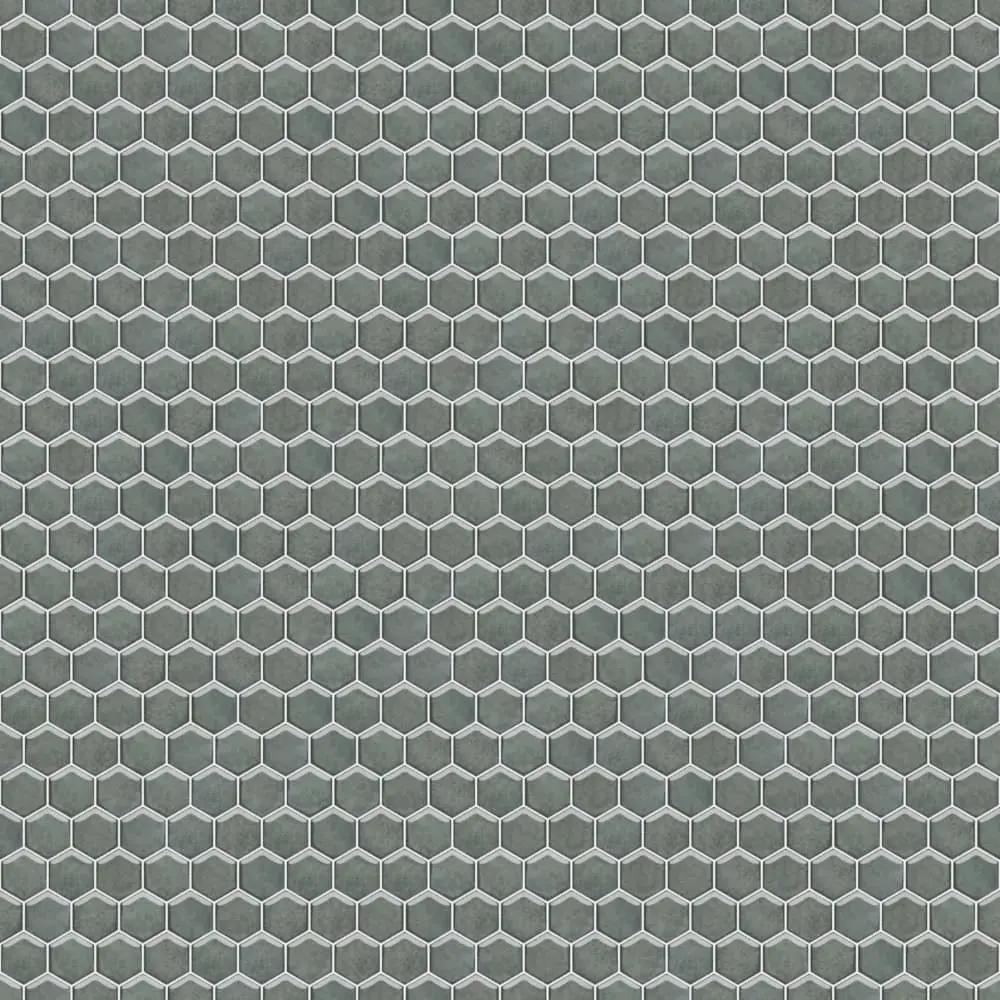 MOZAIKA CERAMICZNA HEKSAGON GREEN NORI  – dekoracyjne do wnętrz – Szklane Mozaiki