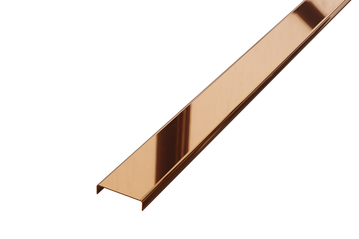 PROFIL METALOWY C MIEDZIANY COPPER  POŁYSK POLER – dekoracyjne do wnętrz – Szklane Mozaiki