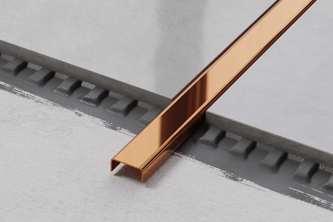 PROFIL METALOWY C MIEDZIANY COPPER  POŁYSK POLER – dekoracyjne do wnętrz – Szklane Mozaiki