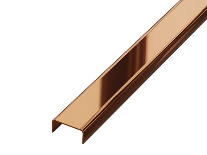 PROFIL METALOWY C MIEDZIANY COPPER  POŁYSK POLER – dekoracyjne do wnętrz – Szklane Mozaiki
