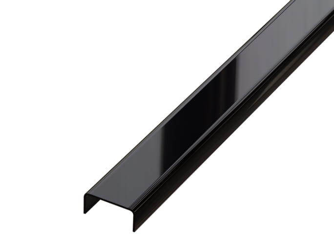 PROFIL METALOWY C CZARNY NERO BLACK POŁYSK POLER – dekoracyjne do wnętrz – Szklane Mozaiki