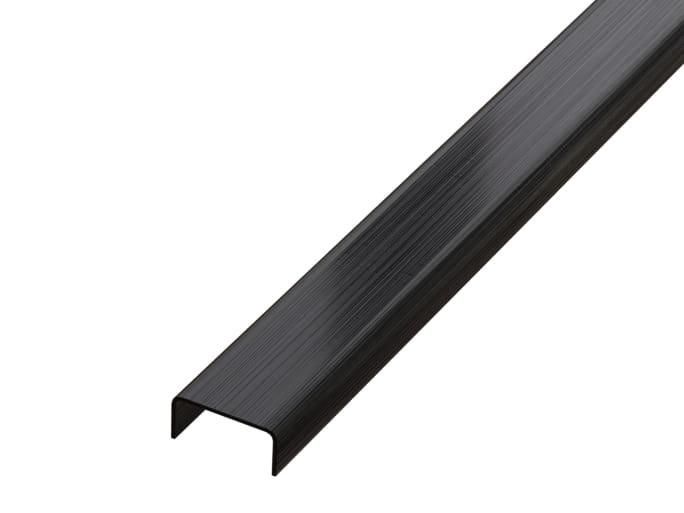 PROFIL METALOWY C CZARNY NERO BLACK  MATOWY  SZCZOTKOWANY  – dekoracyjne do wnętrz – Szklane Mozaiki
