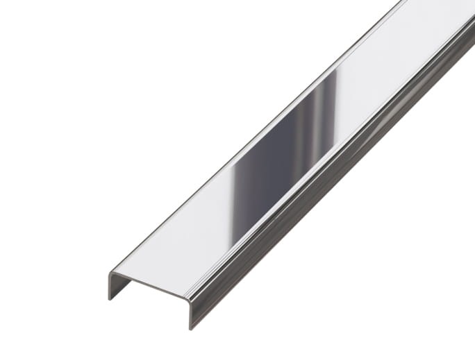 PROFIL METALOWY C SREBRNY POŁYSK LUSTRO POLER – dekoracyjne do wnętrz – Szklane Mozaiki