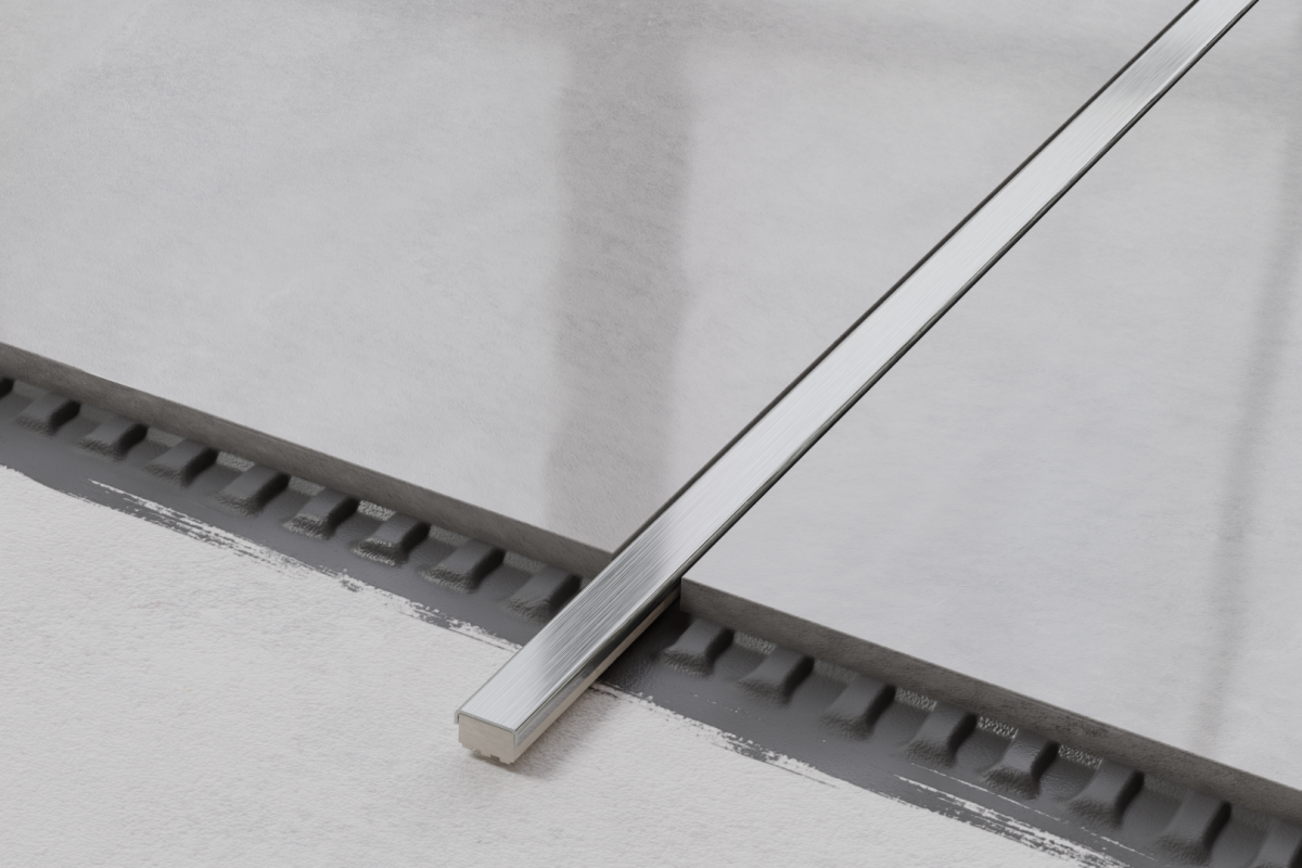 LISTWA METALOWA CERAMICZNA INOX SREBRNA MATOWA – dekoracyjne do wnętrz – Szklane Mozaiki