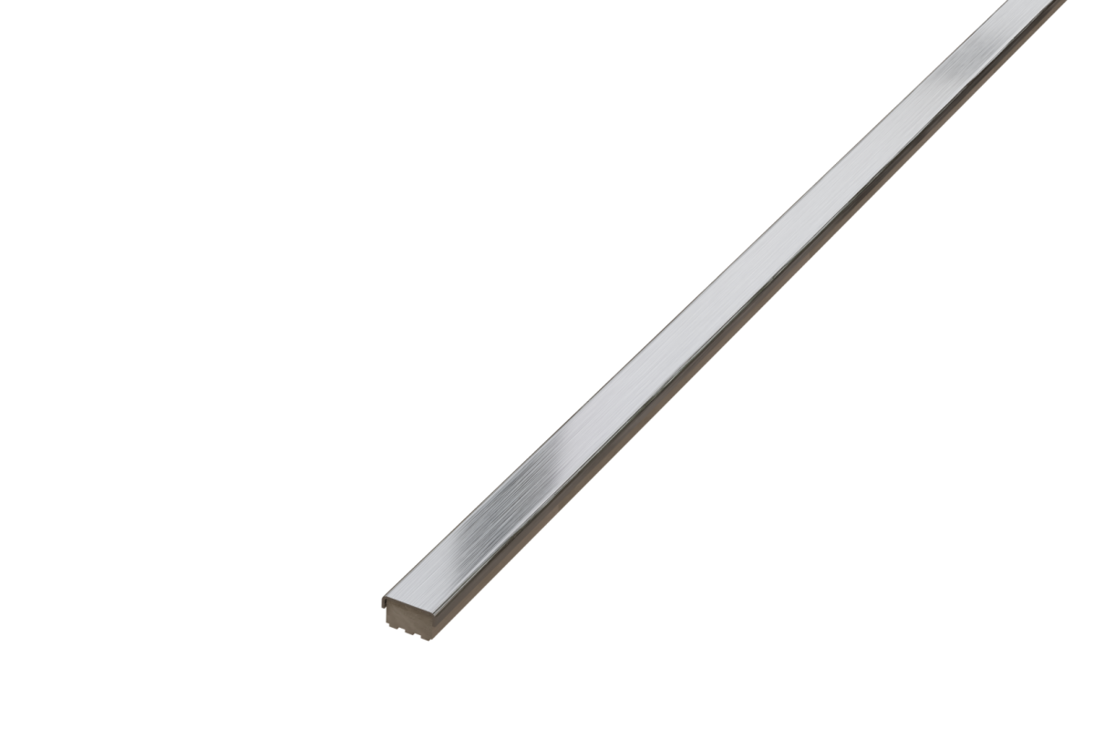 LISTWA METALOWA CERAMICZNA INOX SREBRNA MATOWA – dekoracyjne do wnętrz – Szklane Mozaiki