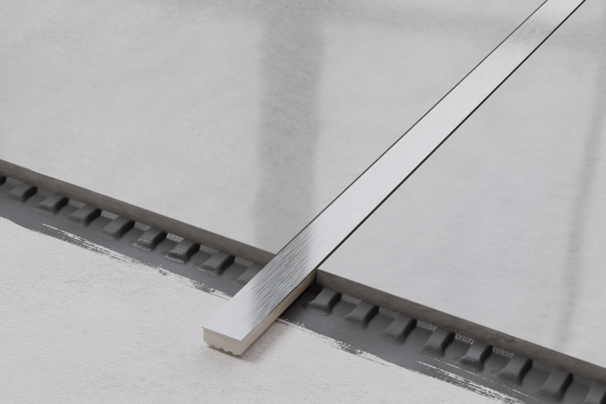 LISTWA METALOWA CERAMICZNA STEEL SILVER MATOWA – dekoracyjne do wnętrz – Szklane Mozaiki