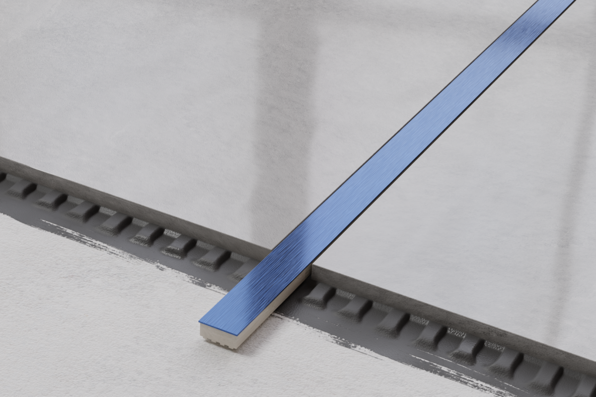 LISTWA METALOWA CERAMICZNA STEEL BLUE MATOWA – dekoracyjne do wnętrz – Szklane Mozaiki