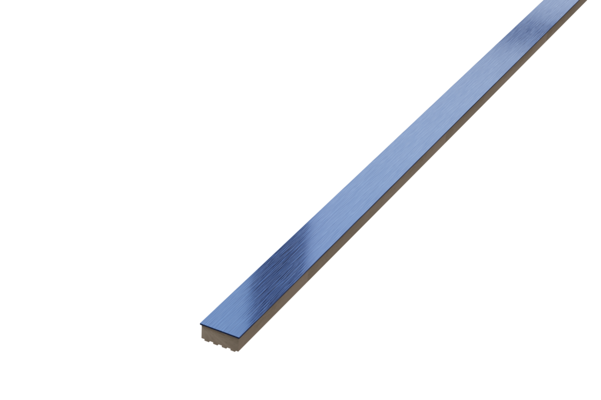 LISTWA METALOWA CERAMICZNA STEEL BLUE MATOWA – dekoracyjne do wnętrz – Szklane Mozaiki