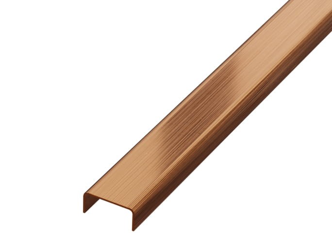 PROFIL METALOWY C MIEDZIANY COPPER  MATOWY SZCZOTKOWANY – dekoracyjne do wnętrz – Szklane Mozaiki