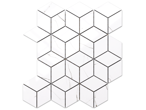 MOZAIKA GRESOWA DIAMOND ROMB CARRARA MARMUR