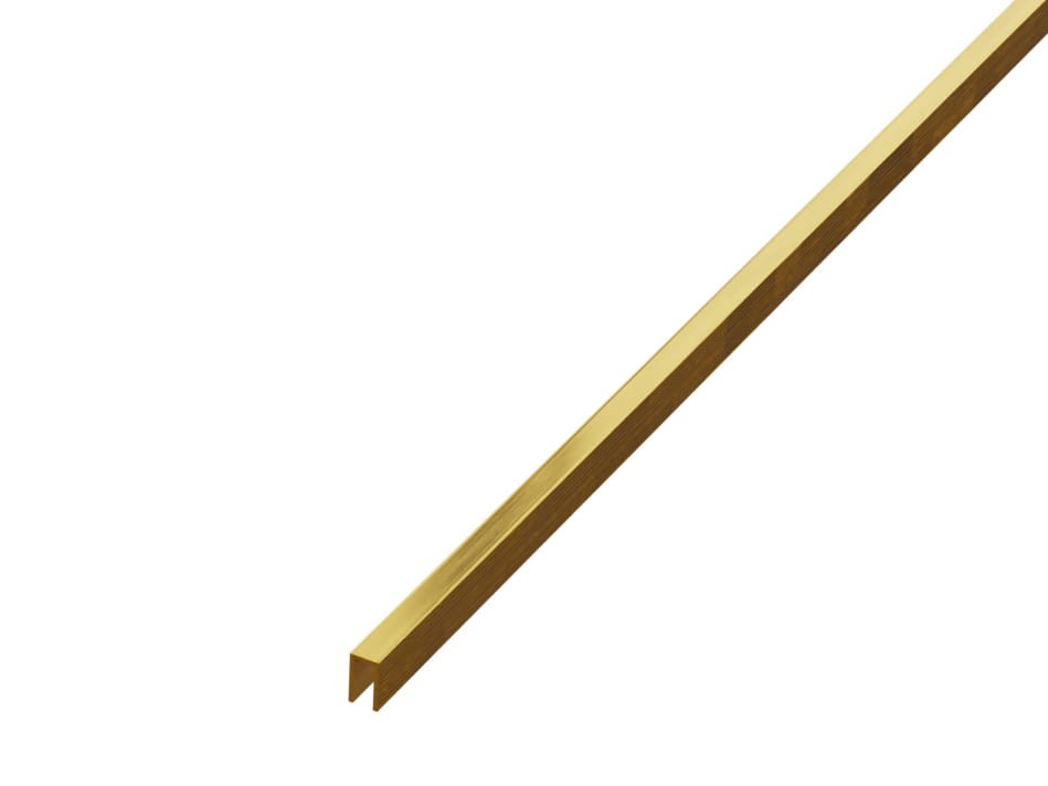 PROFIL METALOWY REKTYFIKOWANY U ZŁOTY GOLD MATOWY – dekoracyjne do wnętrz – Szklane Mozaiki