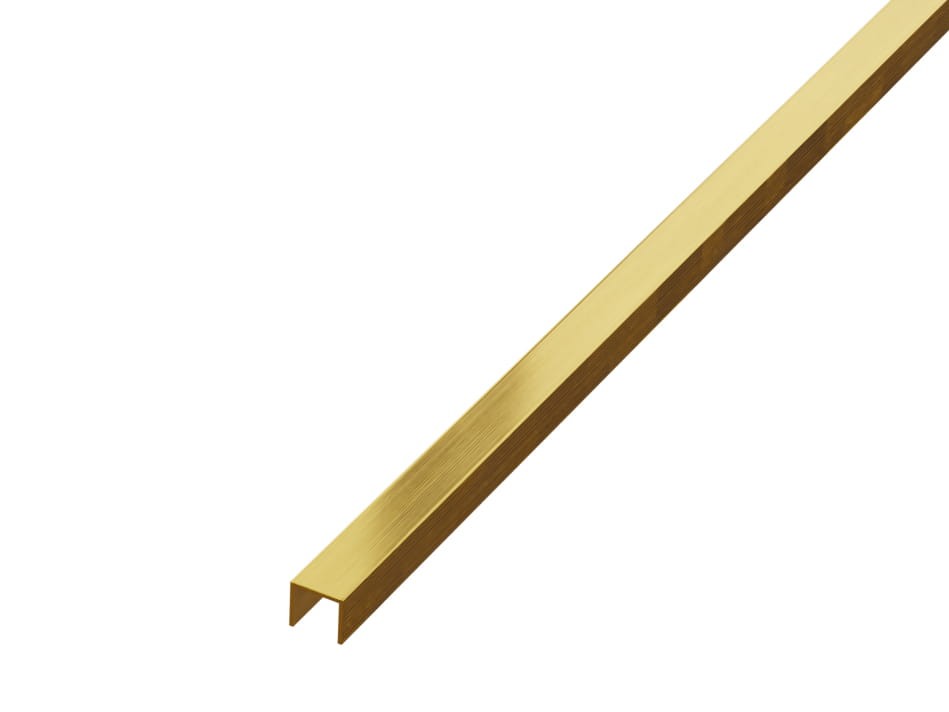 PROFIL METALOWY REKTYFIKOWANY U ZŁOTY GOLD MATOWY – dekoracyjne do wnętrz – Szklane Mozaiki