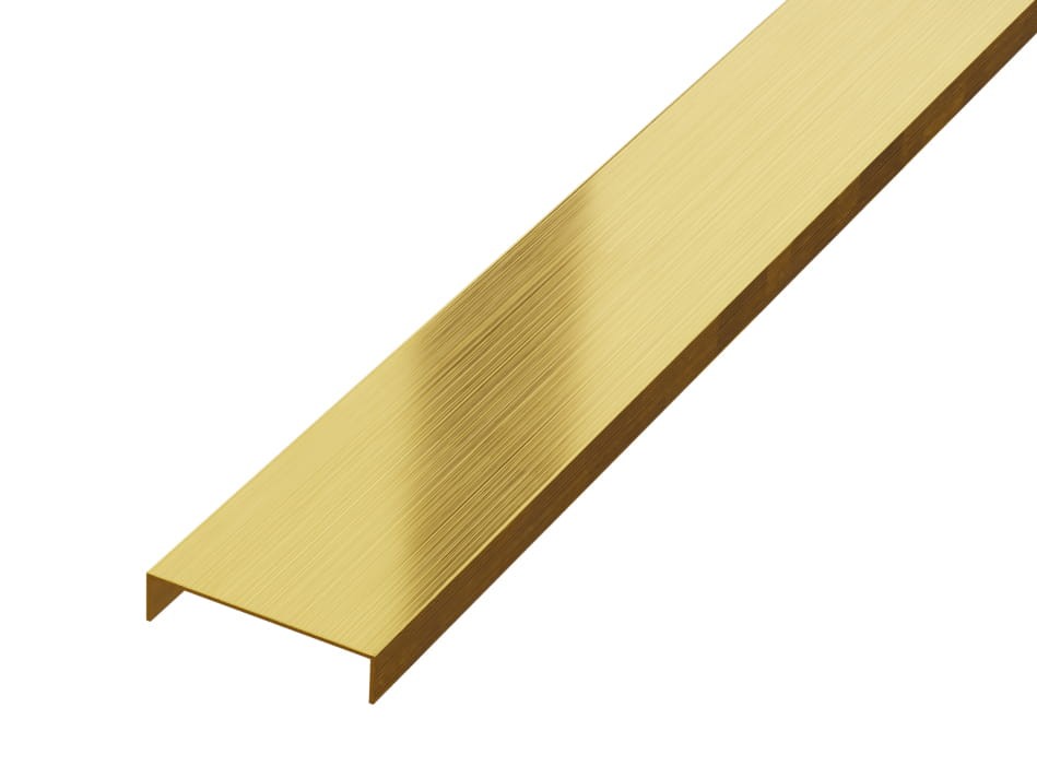 PROFIL METALOWY REKTYFIKOWANY U ZŁOTY GOLD MATOWY – dekoracyjne do wnętrz – Szklane Mozaiki