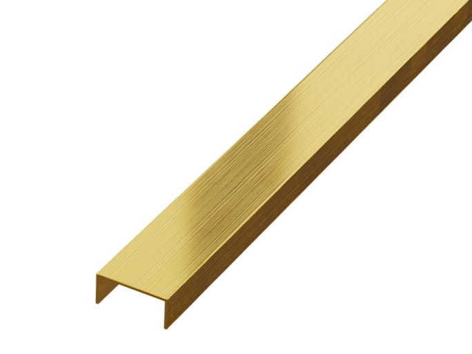 PROFIL METALOWY REKTYFIKOWANY U ZŁOTY GOLD MATOWY – dekoracyjne do wnętrz – Szklane Mozaiki