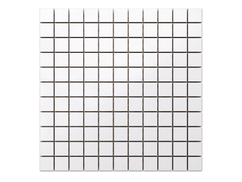 MOZAIKA CERAMICZNA BIAŁA SUPER WHITE MATOWA KOSTKA 2.5 30x30cm