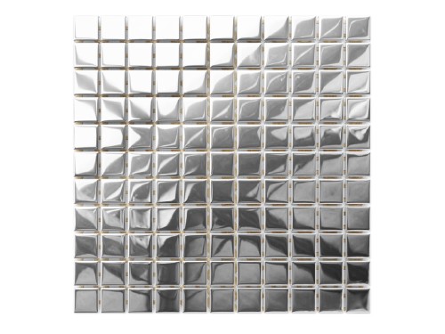 MOZAIKA SZKLANA SREBRNA SILVER CHROM METALIZOWANA 30x30cm 8mm