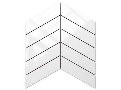 MOZAIKA CERAMICZNA CHEVRON JODEŁKA ALASKA WHITE