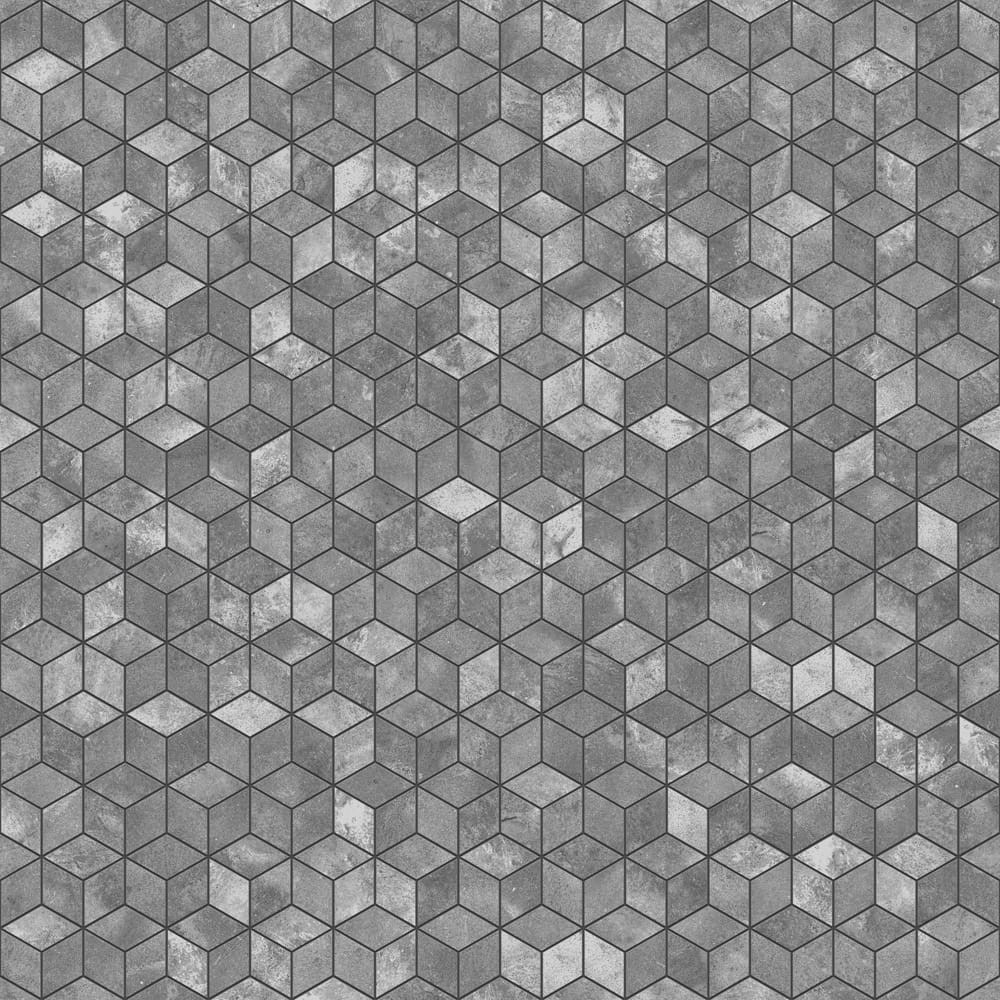 MOZAIKA GRESOWA DIAMOND ROMB CIEMNA SZARA – dekoracyjne do wnętrz – Szklane Mozaiki
