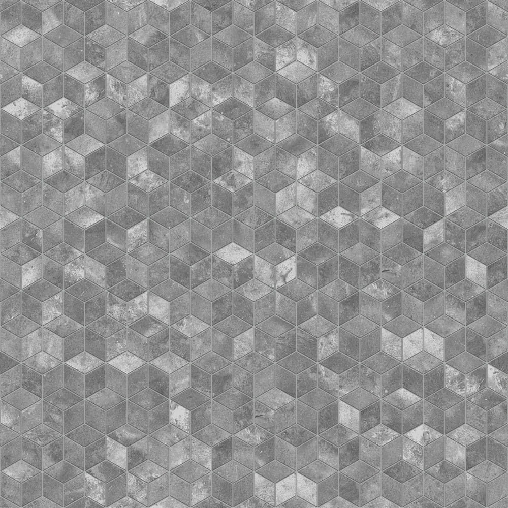 MOZAIKA GRESOWA DIAMOND ROMB CIEMNA SZARA – dekoracyjne do wnętrz – Szklane Mozaiki