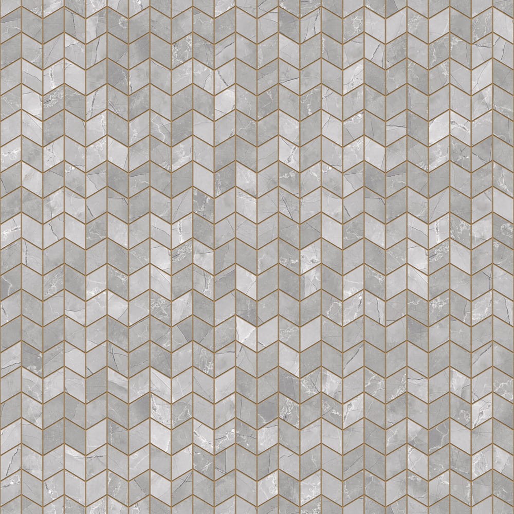 MOZAIKA GRESOWA CHEVRON ROMB LEZA GREY – dekoracyjne do wnętrz – Szklane Mozaiki
