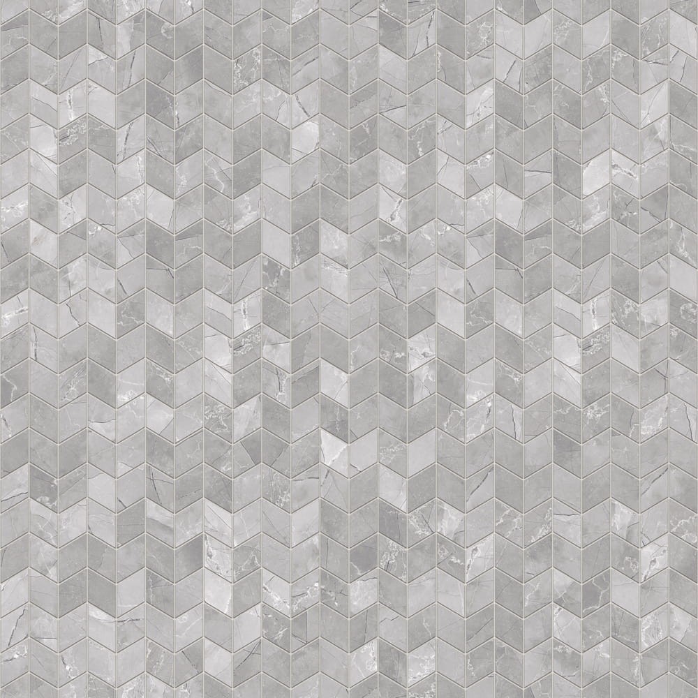 MOZAIKA GRESOWA CHEVRON ROMB LEZA GREY – dekoracyjne do wnętrz – Szklane Mozaiki