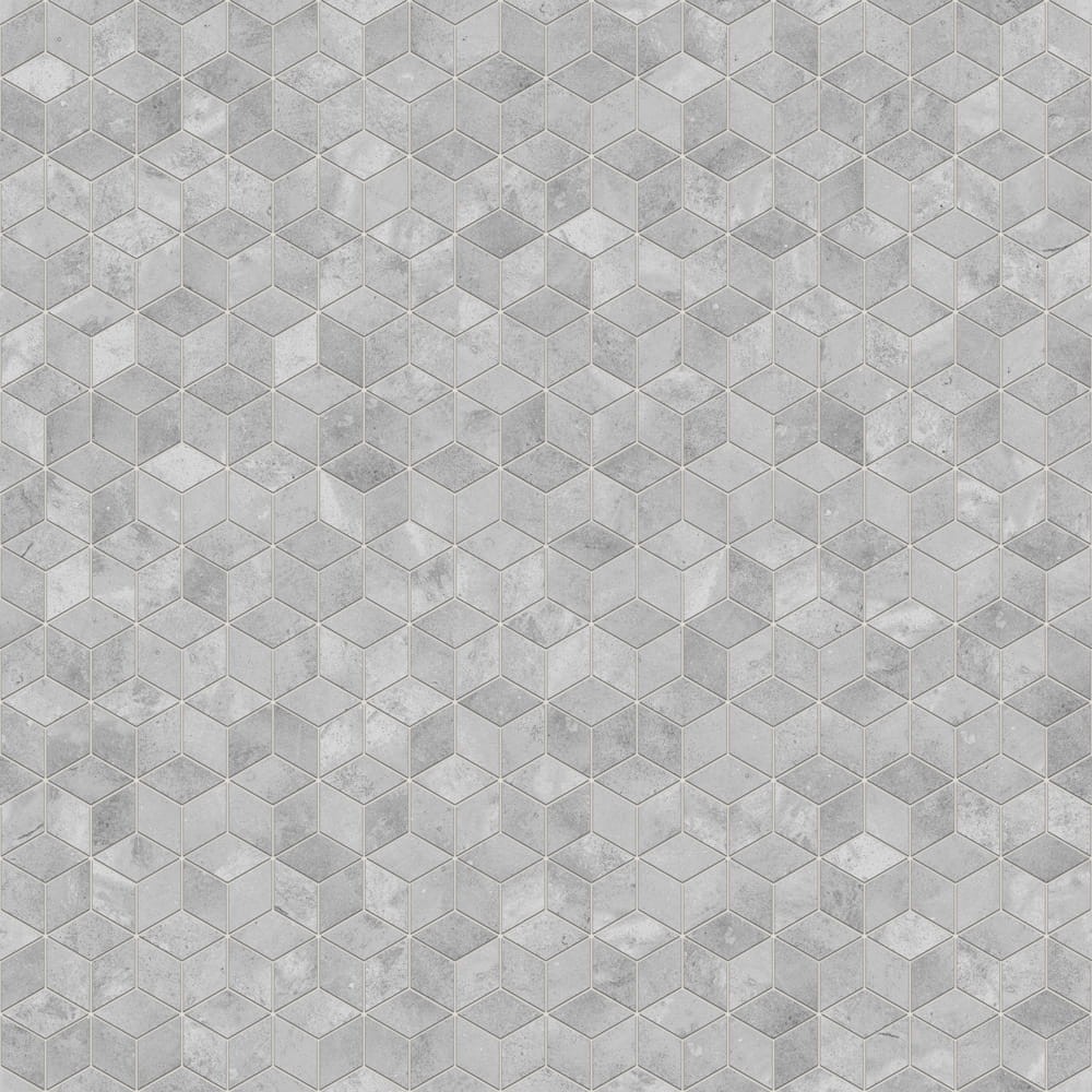 MOZAIKA GRESOWA DIAMOND ROMB JASNA SZARA – dekoracyjne do wnętrz – Szklane Mozaiki