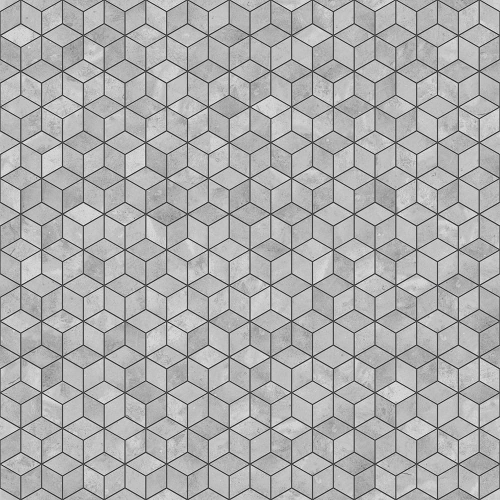 MOZAIKA GRESOWA DIAMOND ROMB JASNA SZARA – dekoracyjne do wnętrz – Szklane Mozaiki