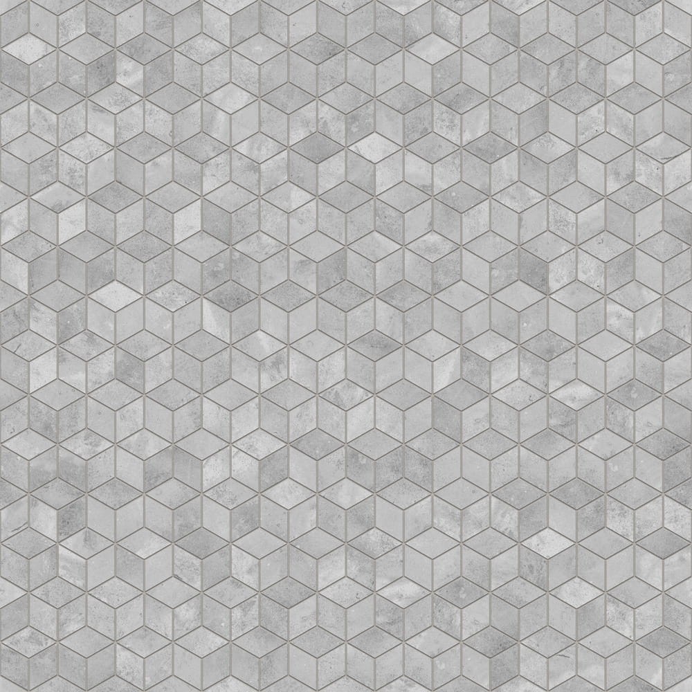 MOZAIKA GRESOWA DIAMOND ROMB JASNA SZARA – dekoracyjne do wnętrz – Szklane Mozaiki