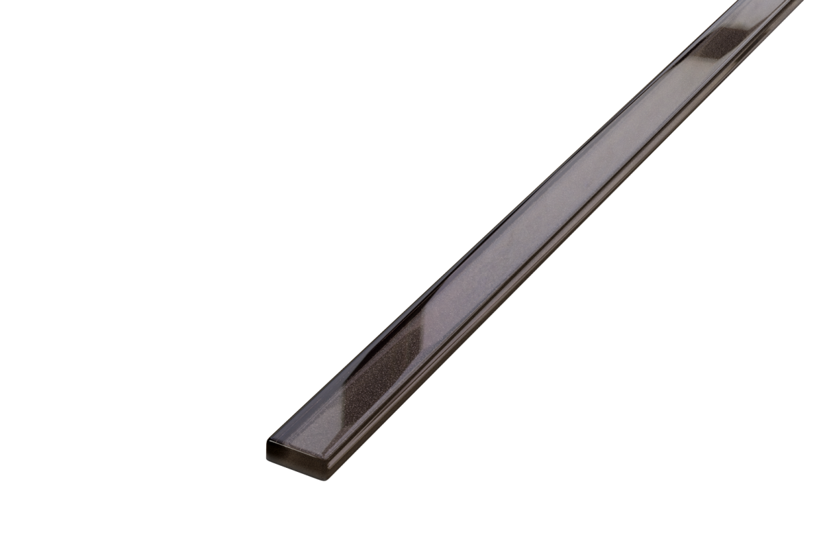LISTWA SZKLANA WENGE BROWN 2.3 x 60 cm  – dekoracyjne do wnętrz – Szklane Mozaiki