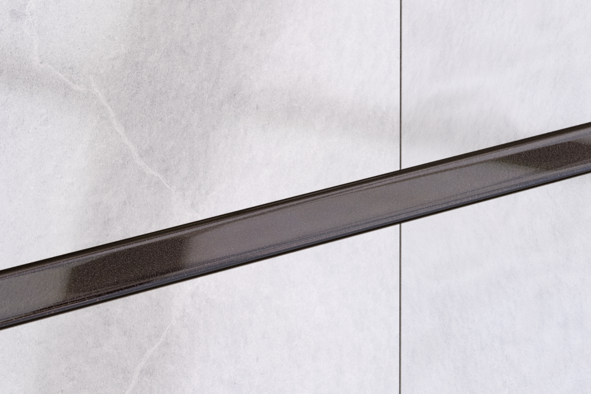 LISTWA SZKLANA WENGE BROWN 2.3 x 60 cm  – dekoracyjne do wnętrz – Szklane Mozaiki