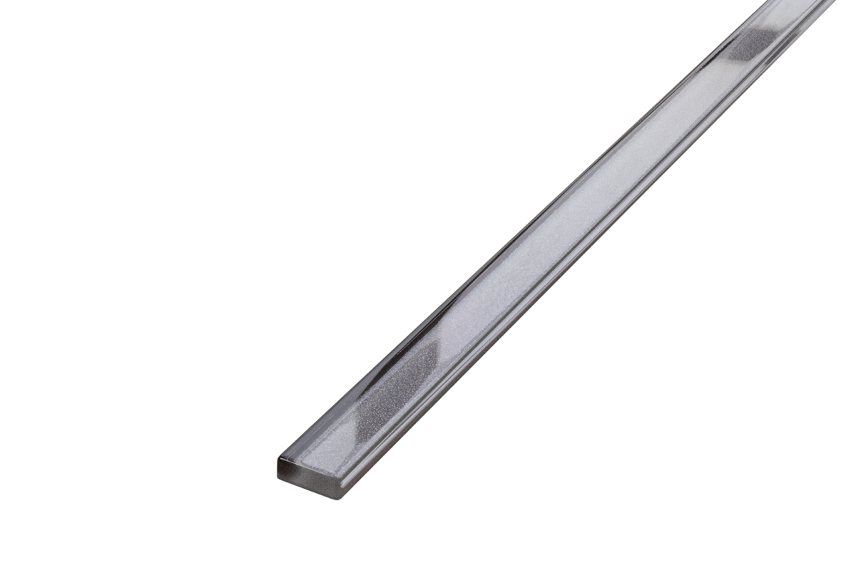 LISTWA SZKLANA SZARA GRIGIO 2.3 x 60 cm  – dekoracyjne do wnętrz – Szklane Mozaiki