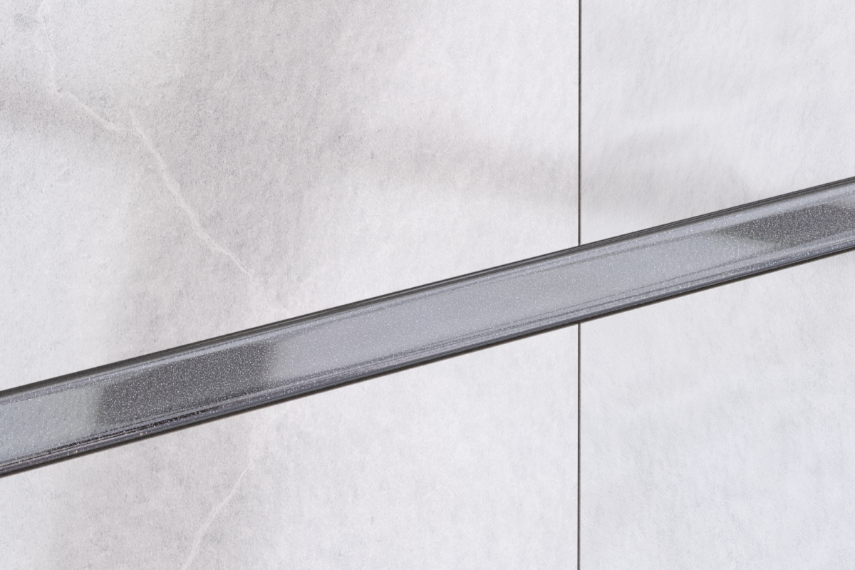 LISTWA SZKLANA SZARA GRIGIO 2.3 x 60 cm  – dekoracyjne do wnętrz – Szklane Mozaiki