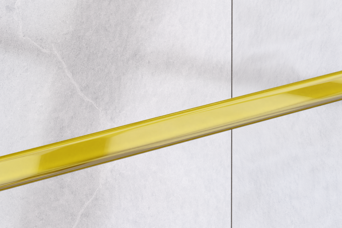 LISTWA SZKLANA ŻÓŁTA 2.3 x 60 cm – dekoracyjne do wnętrz – Szklane Mozaiki