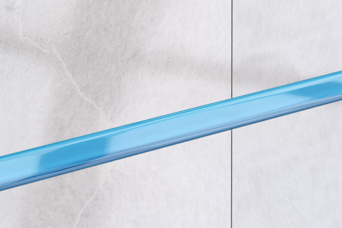 LISTWA SZKLANA NIEBIESKA AZUL 2.3 x 60 cm – dekoracyjne do wnętrz – Szklane Mozaiki