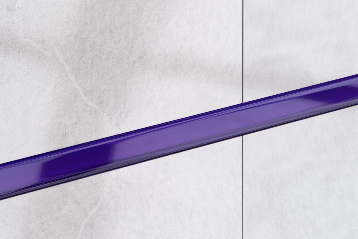 LISTWA SZKLANA FIOLET 2.3 x 60 cm  – dekoracyjne do wnętrz – Szklane Mozaiki