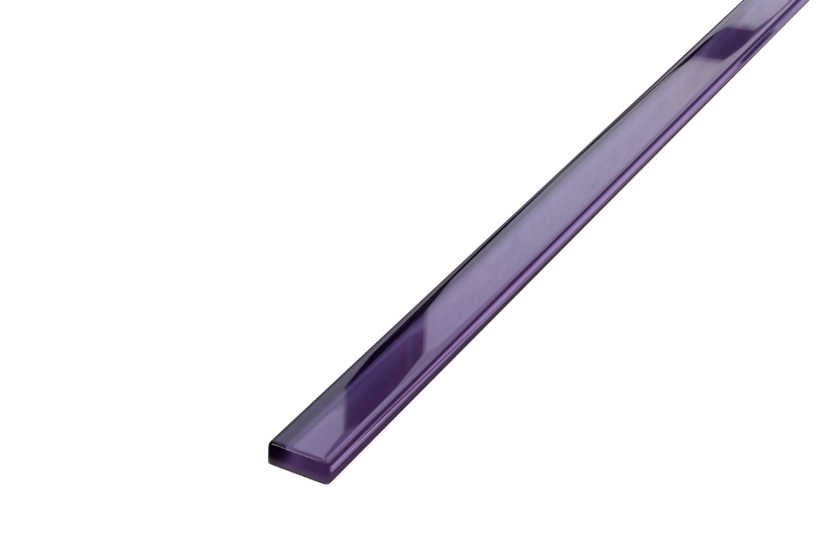 LISTWA SZKLANA FIOLET ŚLIWKA 2.3 x 60 cm – dekoracyjne do wnętrz – Szklane Mozaiki